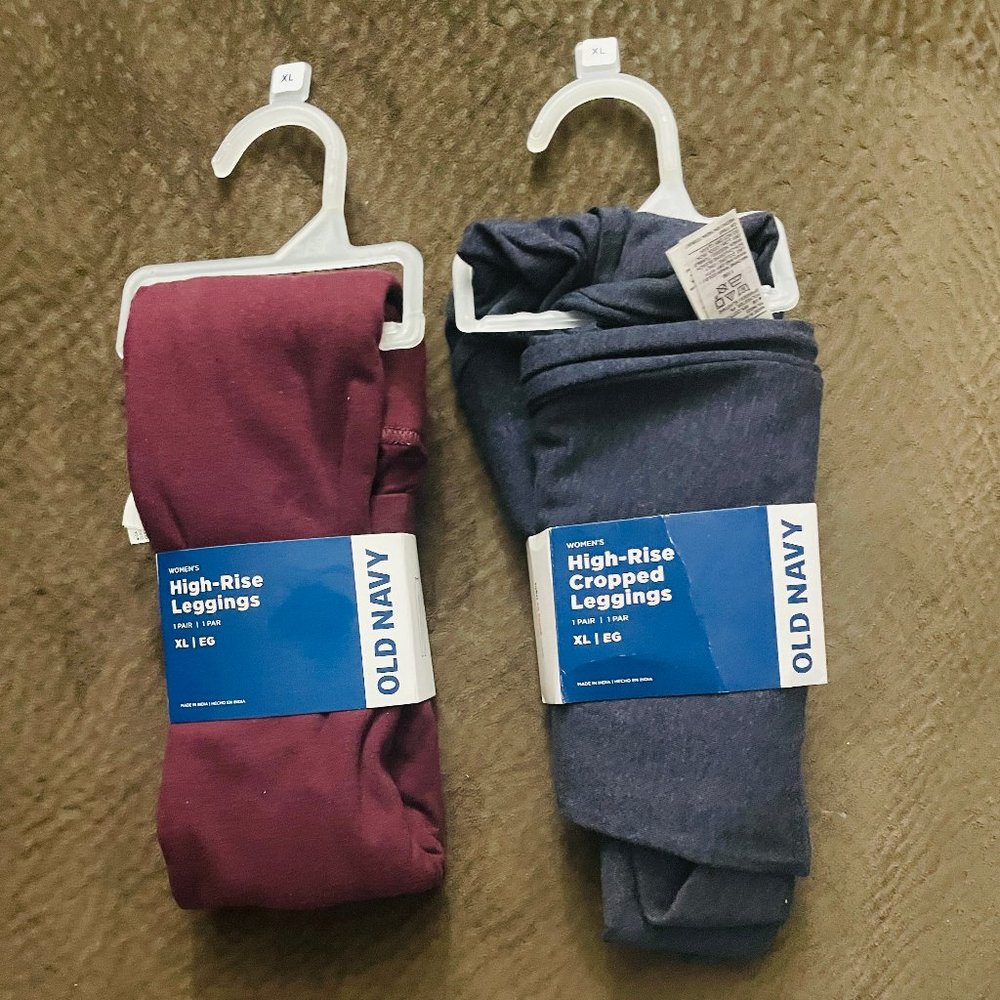 Maroon = High Rise leggings/ Blue = High Rise leggings